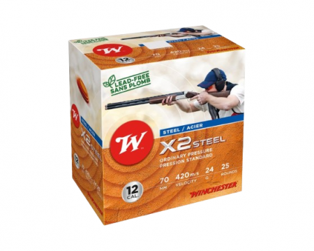 Boite de 25 cartouches WINCHESTER X2 Acier 24g N°9