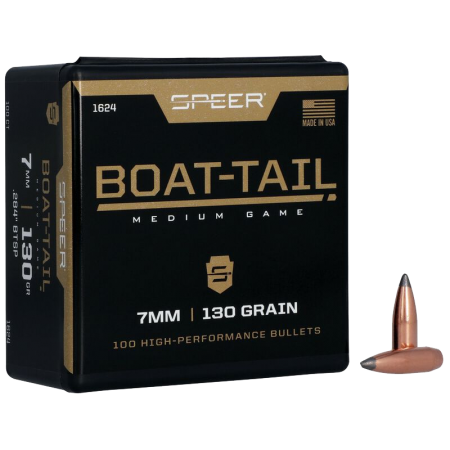 100 ogives Speer calibre 7 mm (.284) 130 gr / 8,40 g Boat Tail