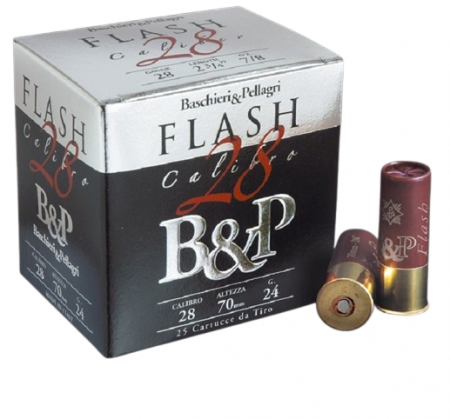 Boite de 25 cartouches BASCHIERI&PELLAGRI Flash Cal. 28/70 24g N° 7.5