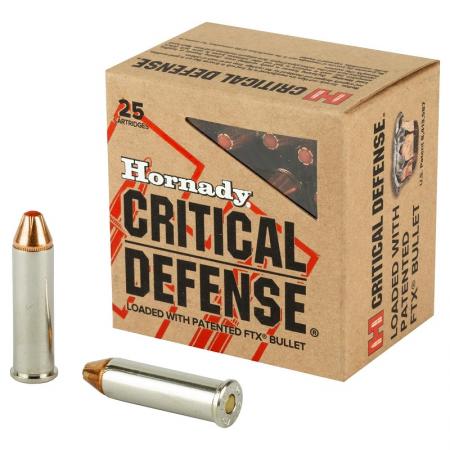 Boite de 25 cartouches HORNADY Critical Defense .357 MAG FTX 125gr / 8g