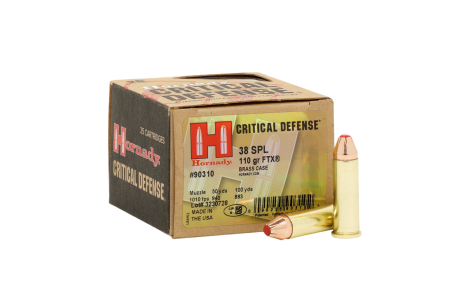 Cartouches Hornady .38 Special FTX Critical Defense 110 gr / 7,12 g