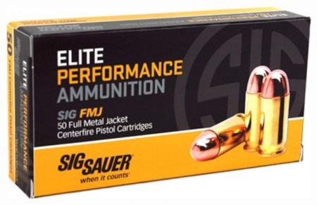 Boite de 50 cartouches SIG SAUER Elite Performance 10mm Auto FMJ 180gr / 11,66g