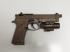 OCCASION - Pistolet BERETTA M9A3 5.2" Fileté FDE Cal. 9x19 + lampe/laser OLIGHT Baldr 40519