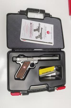 OCCASION - Pistolet RUGER MK IV Competition Inox 6.9" Cal. 22lr