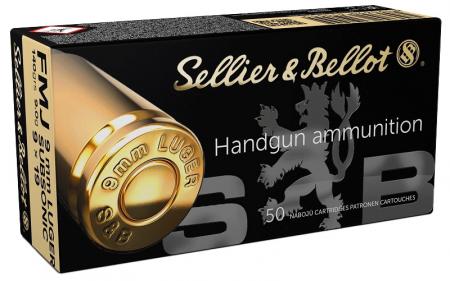 Boite de 50 cartouches SELLIER&BELLOT 9x19 FMJ Subsonic 140gr / 9g