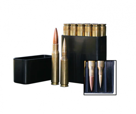 Boite de rangement plastique MTM pour 10 munitions Cal. 50 BMG