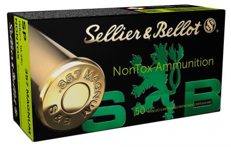 Boite de 50 cartouches SELLIER&BELLOT Nontox .357 Mag JSP 158gr / 10.24g