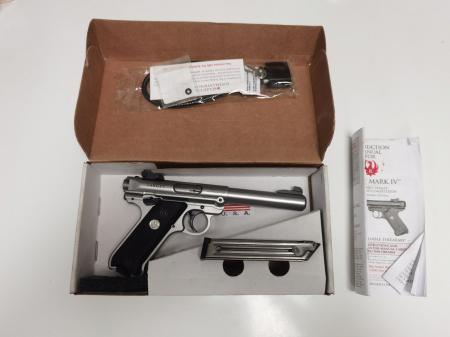 OCCASION - Pistolet RUGER Mark IV Target Inox 5.5" Cal. 22lr