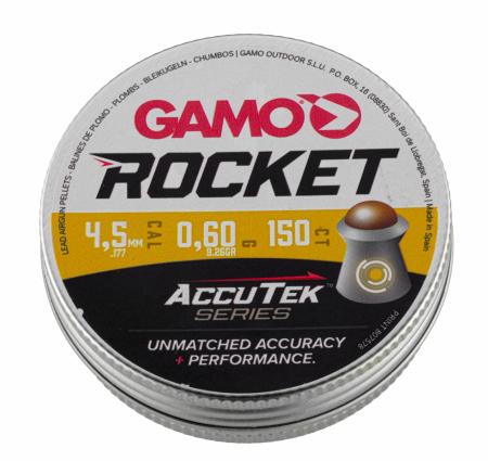 Boite de 150 plombs GAMO Rocket Accutek 4,5mm