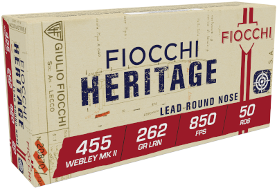 Boite de 50 cartouches FIOCCHI .455 Webley LRN 262gr / 17g