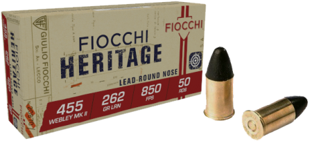 Cartouches Fiocchi .455 Webley MK II LRN 262 gr / 17 g