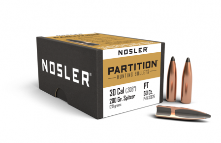 Boite de 50 ogives NOSLER Partition .30 (.308) 200gr / 13g