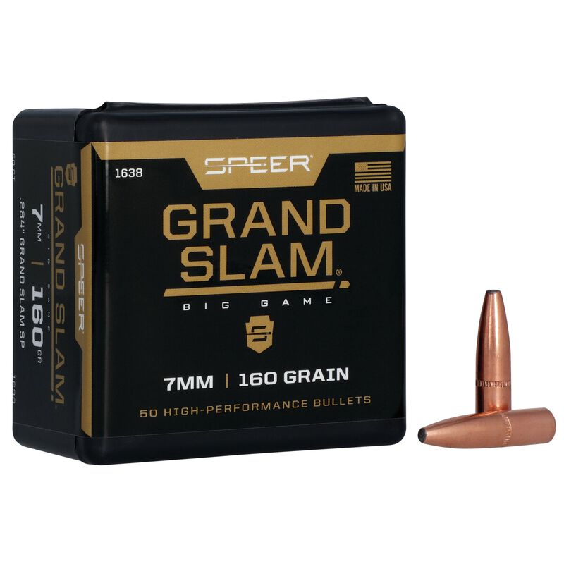 50 ogives Speer Grand Slam calibre 7 mm (.284) 160 gr / 10,4 g Soft Point