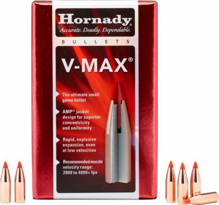 Boite de 100 ogives HORNADY V Match 22 (.224) 50gr / 3.24g