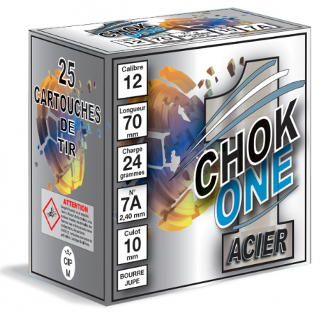 Boite de 25 cartouches GILLES Choke One Acier 12/70 24g N°7