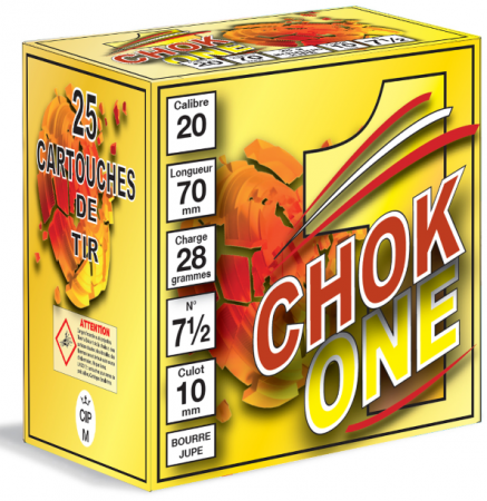 Boite de 25 cartouches GILLES Choke One 20/70 28g N°7.5