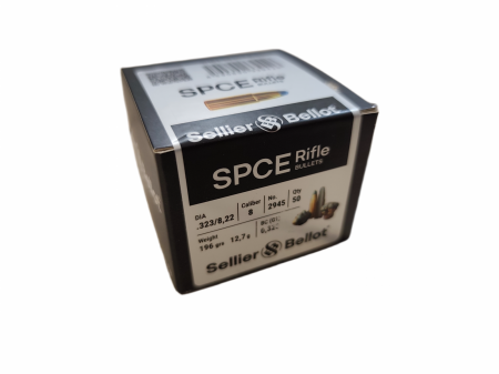 Boite de 50 ogives SELLIER&BELLOT 8mm (.323) SPCE 196gr / 12,7g