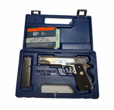 OCCASION - Pistolet COLT 1911 Government MKIV Series 80 Inox 5" Cal. 45acp