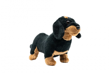 Peluche Teckel poil ras 28cm