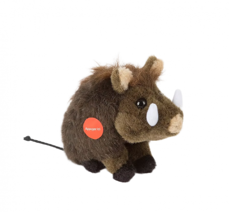 Peluche Sanglier sonore 18cm