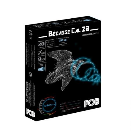 Boite de 10 cartouches FOB BECASSE 20/70 28G N°7 3/4 + 9 3/4