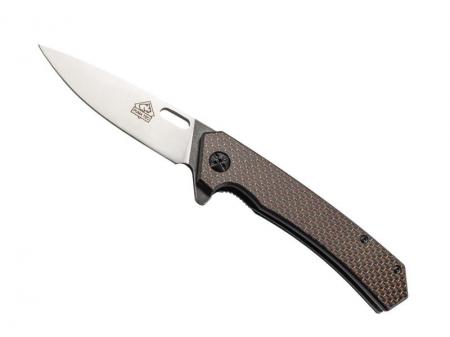 Couteau pliant PUMA-TEC Carbone noir/rouge