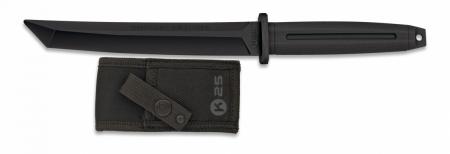 Couteau d'entraînement caoutchouc K25 droit noir