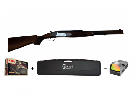 Pack carabine express LINCOLN 55cm Cal. 8x57Jrs + Burris Fastfire III + Mallette Gilles + Boite de 20 cartouches NORMA Whitetail