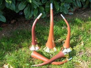 Corne d'appel MILLIENSON ronde cintrée gainée 45cm