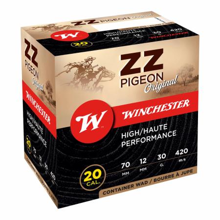 Boite de 25 cartouches WINCHESTER ZZ Pigeon HP 30g Cal. 20/70