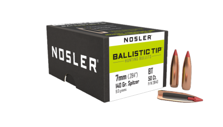 50 ogives Nosler Ballistic Tip calibre 7 mm (.284) 140 gr / 9,07 g