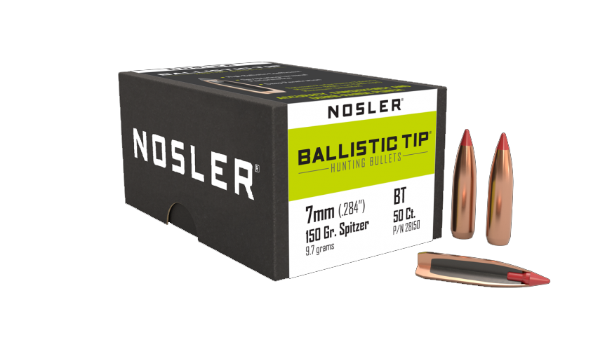 50 ogives Nosler Ballistic Tip calibre 7 mm (.284) 150 gr / 9,7 g