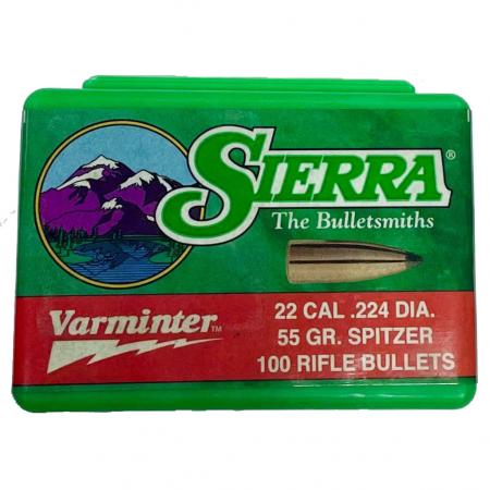 100 ogives cal 22 (.224) SPT 55 gr / 3,56 g Varminter