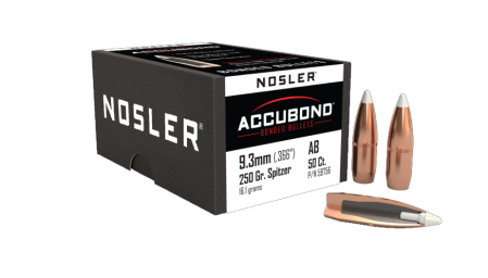 50 ogives Nosler Accubond calibre 9,3 mm (.366) 250 gr / 16,20 g