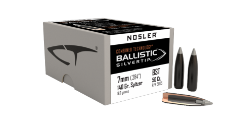 50 ogives Combined Technology Ballistic Silvertip calibre 7 mm (.284) 140 gr / 9,07 g