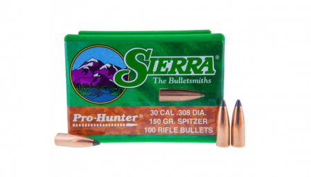 100 ogives Sierra Pro Hunter calibre 30 (.308) 150 gr / 9,7 g 