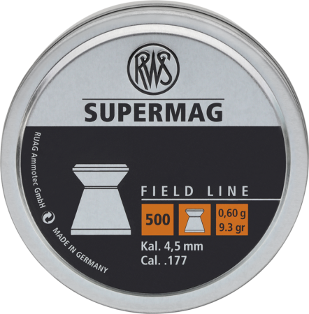 Boite de 500 plombs Plats RWS SUPERMAG cal 4.5 mm