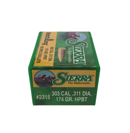 100 ogives Sierra Match King calibre 303 (.311) 174 gr / 11,30 g Hollow Point Boat Tail