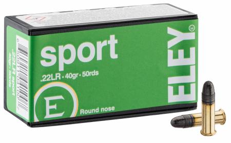 50 cartouches ELEY Sport .22lr 40gr / 2,59g