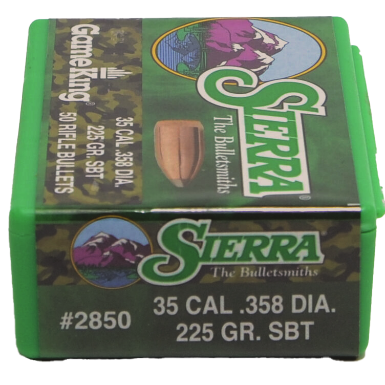 50 ogives Sierra Game King calibre 35 (.358) 225 gr / 14,6 g Boat Tail