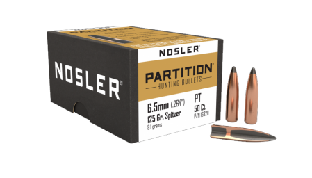 50 ogives Nosler Partition calibre 6.5 mm (.264) 125 gr / 8.09 g