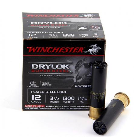 Boite de 25 cartouches WINCHESTER calibre 12/89  ACIER DRYLOCK 44 g