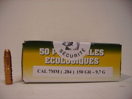 Boite de 50 ogives GPA 7 mm 150 gr / 9,72 g