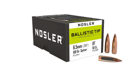 50 ogives Nosler Ballistic TIP calibre 6.5 mm (.264) 100 gr / 6,50 g