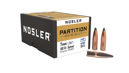 50 ogives Nosler Partition calibre 7 mm (.284) 160 gr / 10.4 g