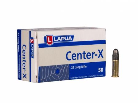 Boite de 50 cartouches LAPUA Center-X .22lr 40gr / 2,59g