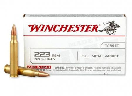 Boite de 20 cartouches WINCHESTER .223rem FMJ 55gr / 3,56g