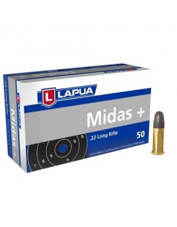 Boite de 50 cartouches LAPUA MIDAS + calibre 22LR 40 gr / 2,59 g