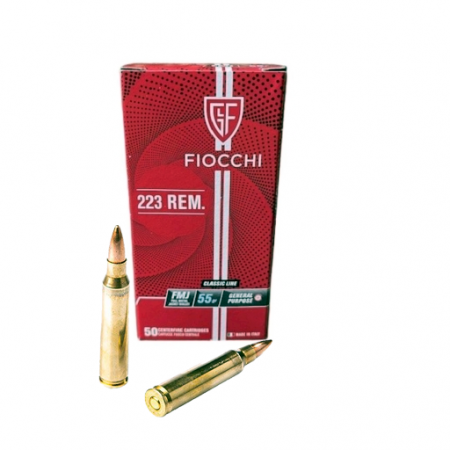 Cartouches Fiocchi .223 REM FMJ 55 gr / 3,6 g