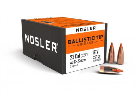 250 ogives cal. 22 Ballistic Tip Varmint 40 gr / 2,60 g